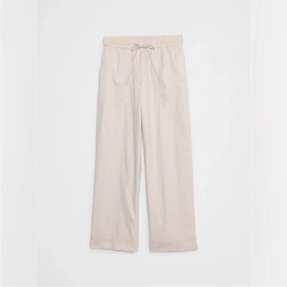 NWT! Banana Republic Straight Linen-Blend Pull-On Pant - Multiple 🩷 #706619